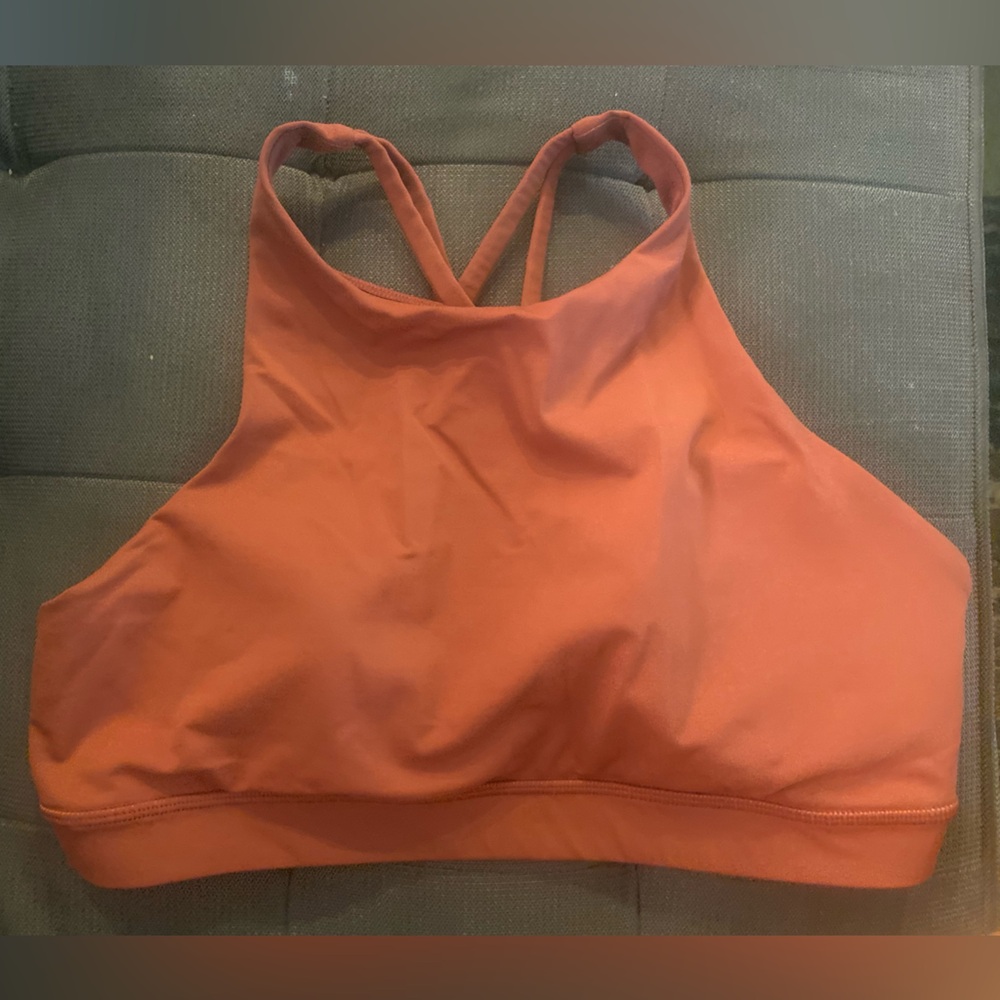 Lululemon bra size 10 brown orange color like new just dosent fit me